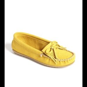 Minnetonka Lime “Kilty” Suede Moccasin Driving Shoe Loafers